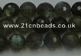 CLB902 15.5 inches 8mm faceted round labradorite gemstone beads