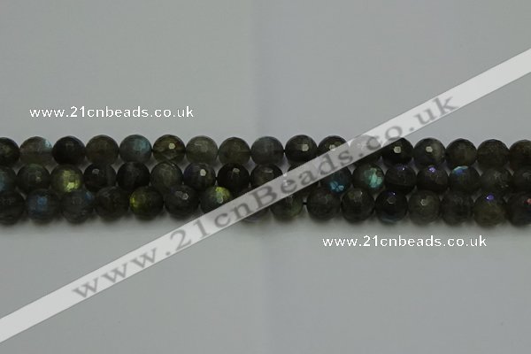 CLB903 15.5 inches 10mm faceted round labradorite gemstone beads