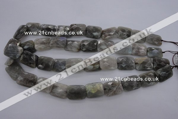 CLB95 15.5 inches 15*20mm faceted rectangle labradorite beads