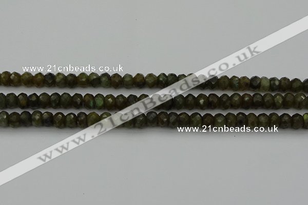 CLB957 15.5 inches 6*10mm faceted rondelle labradorite beads