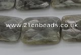 CLB96 15.5 inches 18*25mm faceted rectangle labradorite beads