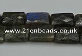 CLB960 15.5 inches 10*14mm faceted rectangle labradorite beads