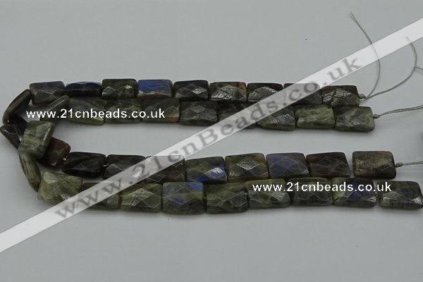 CLB960 15.5 inches 10*14mm faceted rectangle labradorite beads