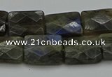 CLB962 15.5 inches 13*18mm faceted rectangle labradorite beads