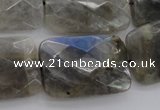 CLB97 15.5 inches 20*30mm faceted rectangle labradorite beads