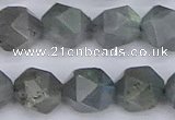 CLB984 15.5 inches 12mm faceted nuggets labradorite beads wholesale