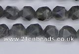 CLB986 15.5 inches 6mm faceted nuggets labradorite beads wholesale