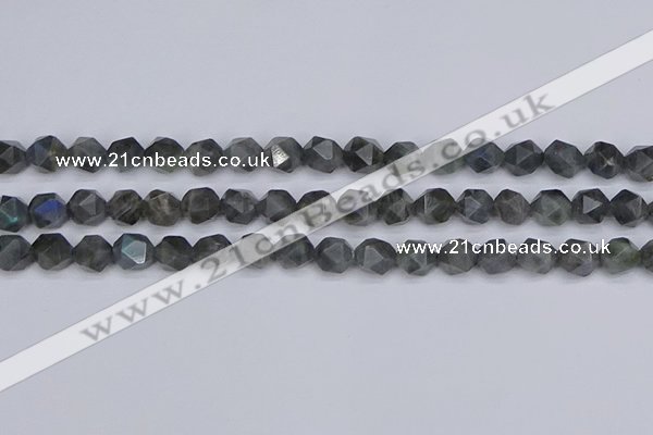 CLB987 15.5 inches 8mm faceted nuggets labradorite beads wholesale