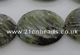 CLB99 15.5 inches 22*30mm carved oval labradorite beads