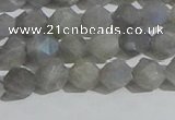 CLB996 15.5 inches 6mm faceted nuggets matte labradorite beads