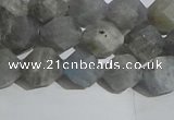 CLB997 15.5 inches 8mm faceted nuggets matte labradorite beads