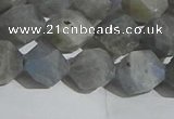 CLB998 15.5 inches 10mm faceted nuggets matte labradorite beads