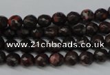 CLD101 15.5 inches 6mm faceted round leopard skin jasper beads