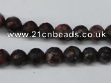 CLD102 15.5 inches 8mm faceted round leopard skin jasper beads