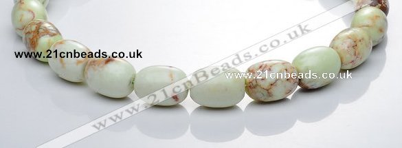 CLE01 15*20mm egg shape lemon turquoise stone beads wholesale