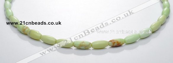 CLE05 16 inch 6*12mm lemon turquoise rice stone beads Wholesale