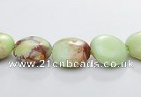 CLE18 flat round 10mm lemon turquoise gemstone beads Wholesale