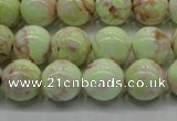 CLE201 15.5 inches 6mm round lemon turquoise beads wholesale