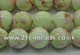 CLE202 15.5 inches 8mm round lemon turquoise beads wholesale