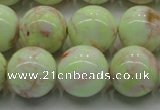 CLE204 15.5 inches 12mm round lemon turquoise beads wholesale