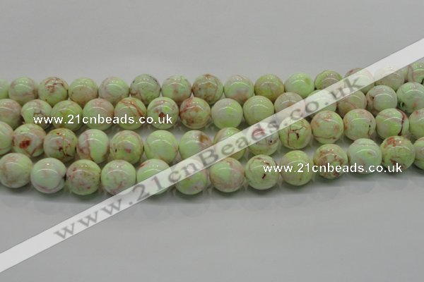 CLE204 15.5 inches 12mm round lemon turquoise beads wholesale