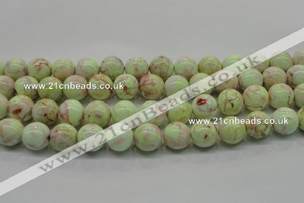 CLE205 15.5 inches 14mm round lemon turquoise beads wholesale