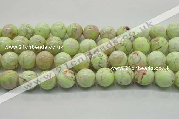 CLE206 15.5 inches 16mm round lemon turquoise beads wholesale