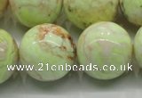 CLE207 15.5 inches 18mm round lemon turquoise beads wholesale