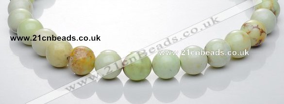 CLE21 16 inch round lemon turquoise 14mm gemstone bead Wholesale