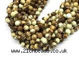 CLE214 15 inches 8mm round lemon turquoise beads wholesale