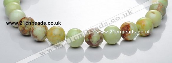 CLE22 16mm lemon turquoise round gemstone beads Wholesale
