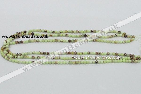 CLE30 15.5 inches 4mm round lemon turquoise beads wholesale