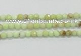 CLE32 15.5 inches 4mm faceted round lemon turquoise beads wholesale