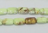 CLE40 15.5 inches 8*12mm rectangle lemon turquoise beads wholesale