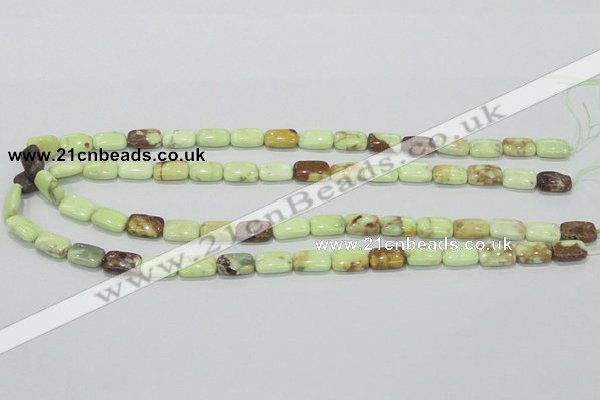 CLE40 15.5 inches 8*12mm rectangle lemon turquoise beads wholesale