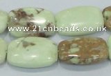 CLE42 15.5 inches 18*25mm rectangle lemon turquoise beads wholesale