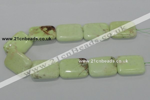 CLE44 15.5 inches 30*40mm rectangle lemon turquoise beads wholesale