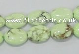 CLE46 15.5 inches 12*16mm oval lemon turquoise beads wholesale