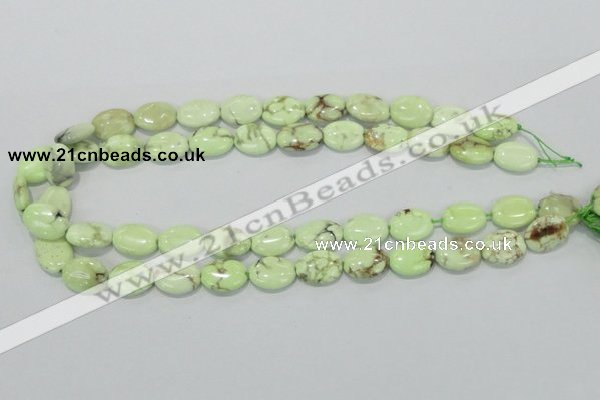 CLE46 15.5 inches 12*16mm oval lemon turquoise beads wholesale