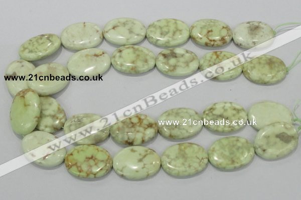 CLE47 15.5 inches 22*30mm oval lemon turquoise beads wholesale