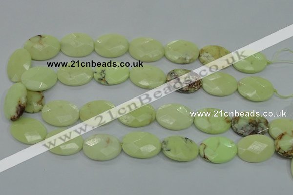 CLE57 15.5 inches 18*25mm faceted oval lemon turquoise beads