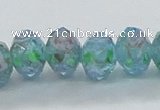 CLG05 12 inches 6*8mm faceted rondelle handmade lampwork beads