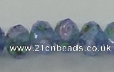 CLG07 12 inches 6*8mm faceted rondelle handmade lampwork beads