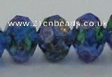 CLG17 13.5 inches 9*12mm faceted rondelle handmade lampwork beads