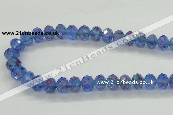 CLG27 15 inches 8*10mm faceted rondelle handmade lampwork beads