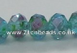 CLG28 15 inches 8*10mm faceted rondelle handmade lampwork beads