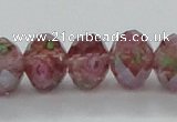 CLG29 15 inches 8*10mm faceted rondelle handmade lampwork beads