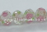 CLG31 15 inches 8*10mm faceted rondelle handmade lampwork beads