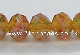 CLG34 15 inches 8*10mm faceted rondelle handmade lampwork beads
