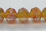 CLG34 15 inches 8*10mm faceted rondelle handmade lampwork beads